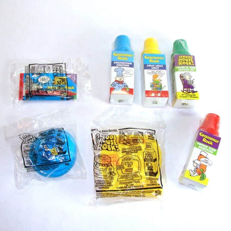 1998 Schoolhouse Rock Kids Meal Toys Complete Set of 7 – Retro Collectibles