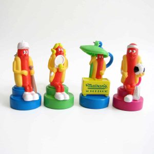 2002 Nathan's Famous Frankster Coin Keepers Set of 4