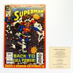 1990 Superman DC Comic #50 “Back to Full Power” – Signed by Jerry Ordway